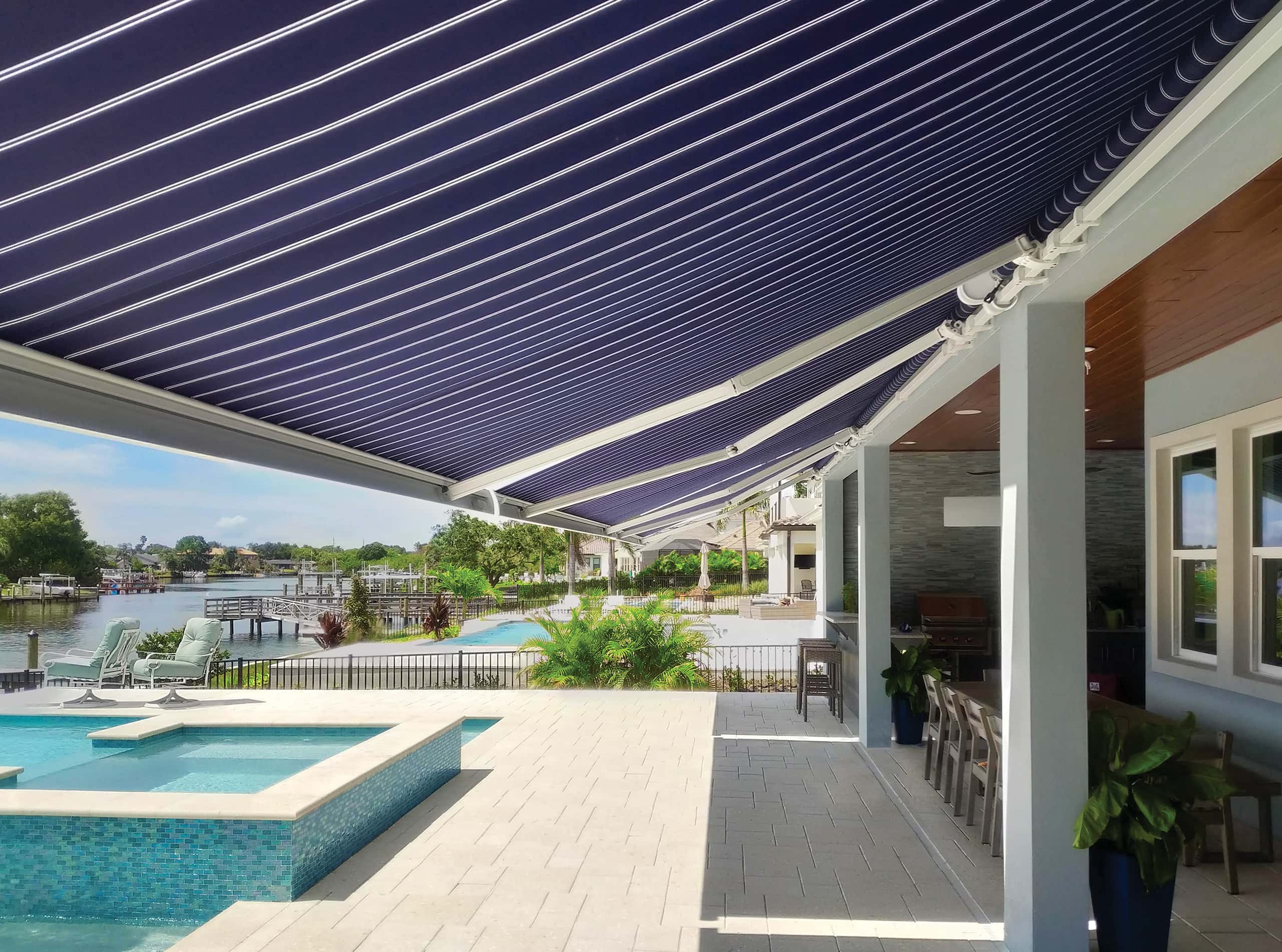 Simple Shade Semi-Cassette retractable Awning